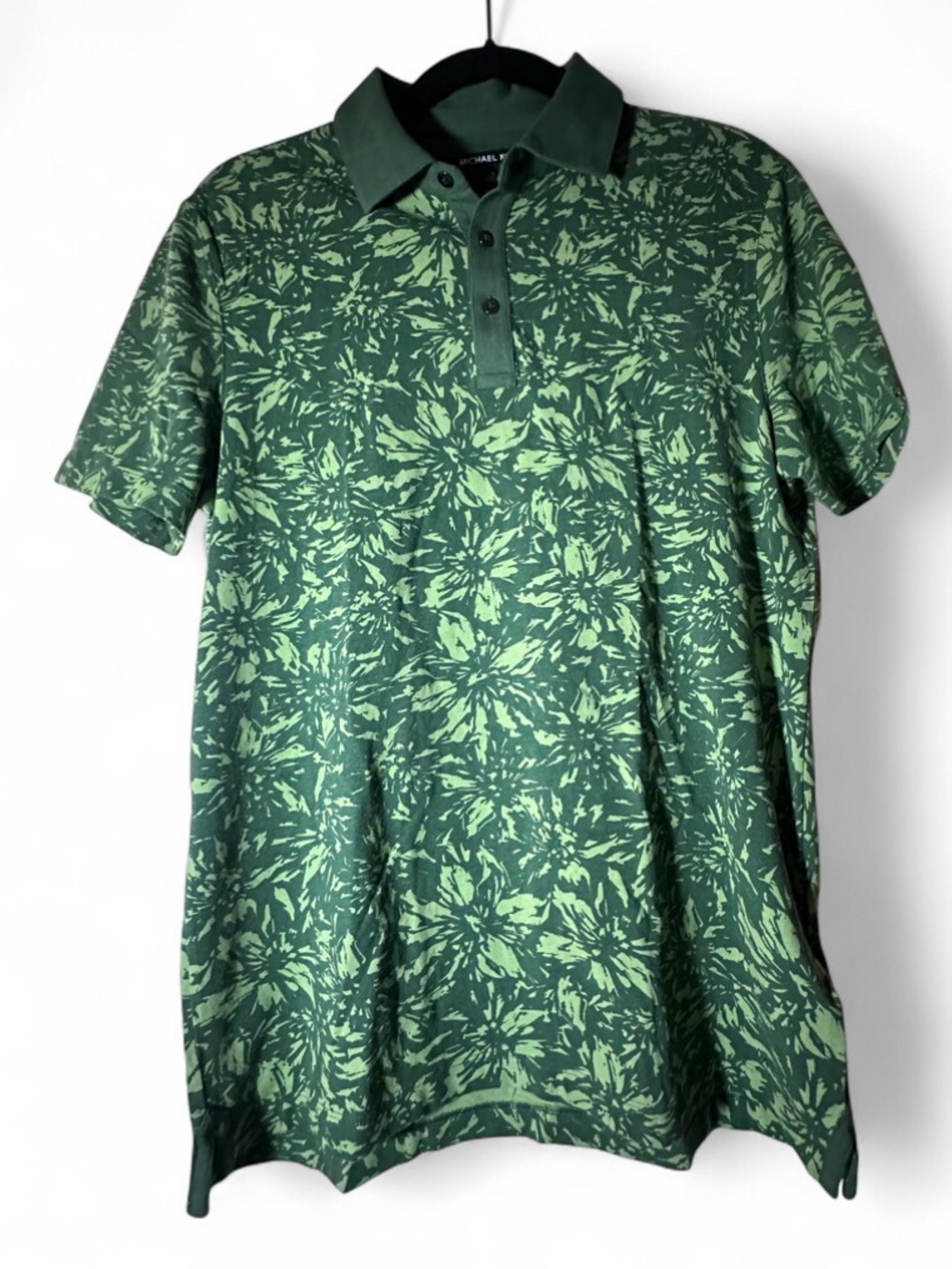 Michael Kors Green Floral-Print Polo